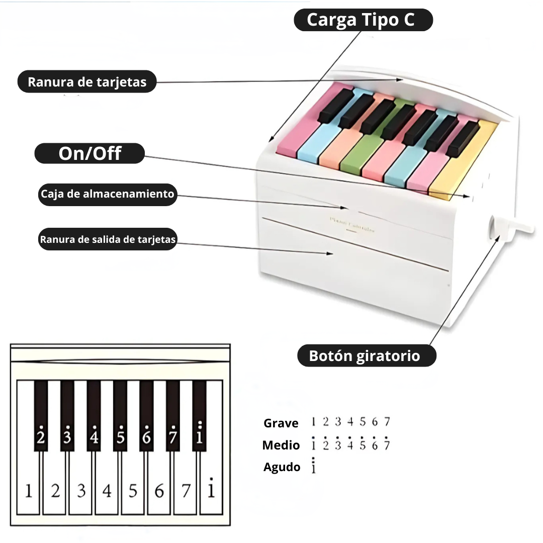 Piano Calendario de TS con más de 50 canciones